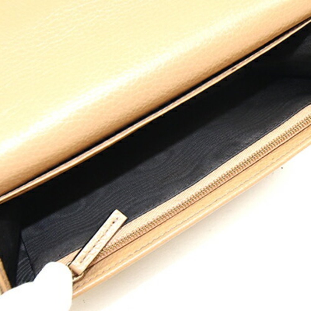 GUCCI Cream Leather Clutch Bag - Picture 3 of 9